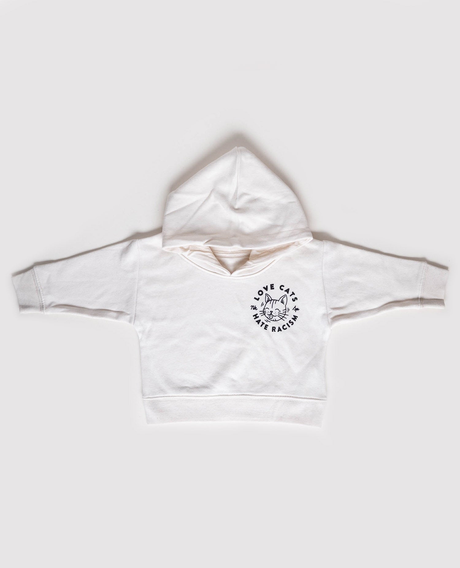 Love Cats Hate Racism Baby & Kids Hoodie von NKSP – Vorderansicht
