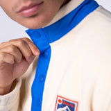 Fleece sweatshirt - White and blue