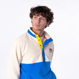 Fleece sweatshirt - White and blue