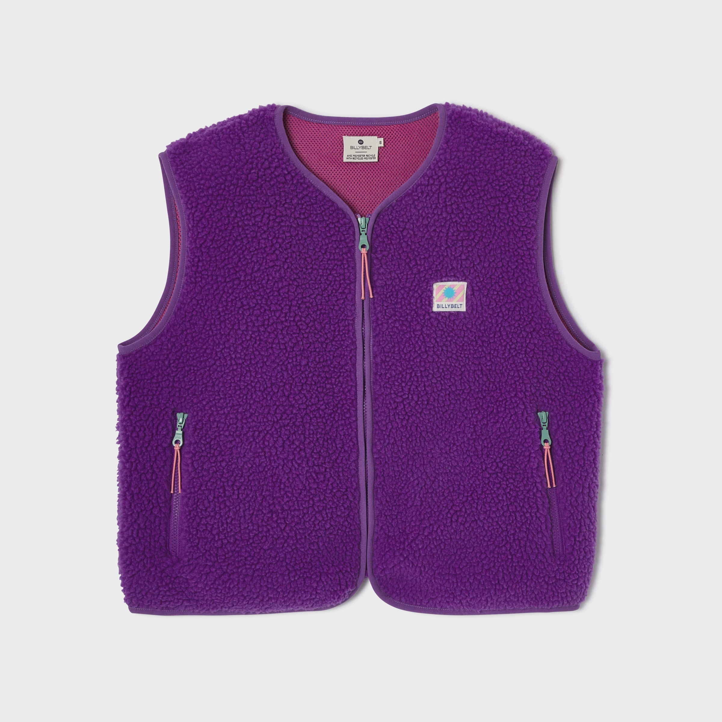 Sherpa Zip Vest - Purple