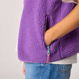 Sherpa Zip Vest - Purple