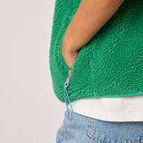 Sherpa Zip Vest - Green