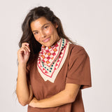 Small women’s 100% organic cotton scarf Romane - Ecru