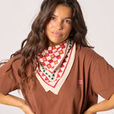 Small women’s 100% organic cotton scarf Romane - Ecru