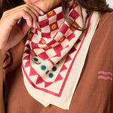 Small women’s 100% organic cotton scarf Romane - Ecru