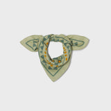 Small women’s 100% organic cotton scarf Romane - Green