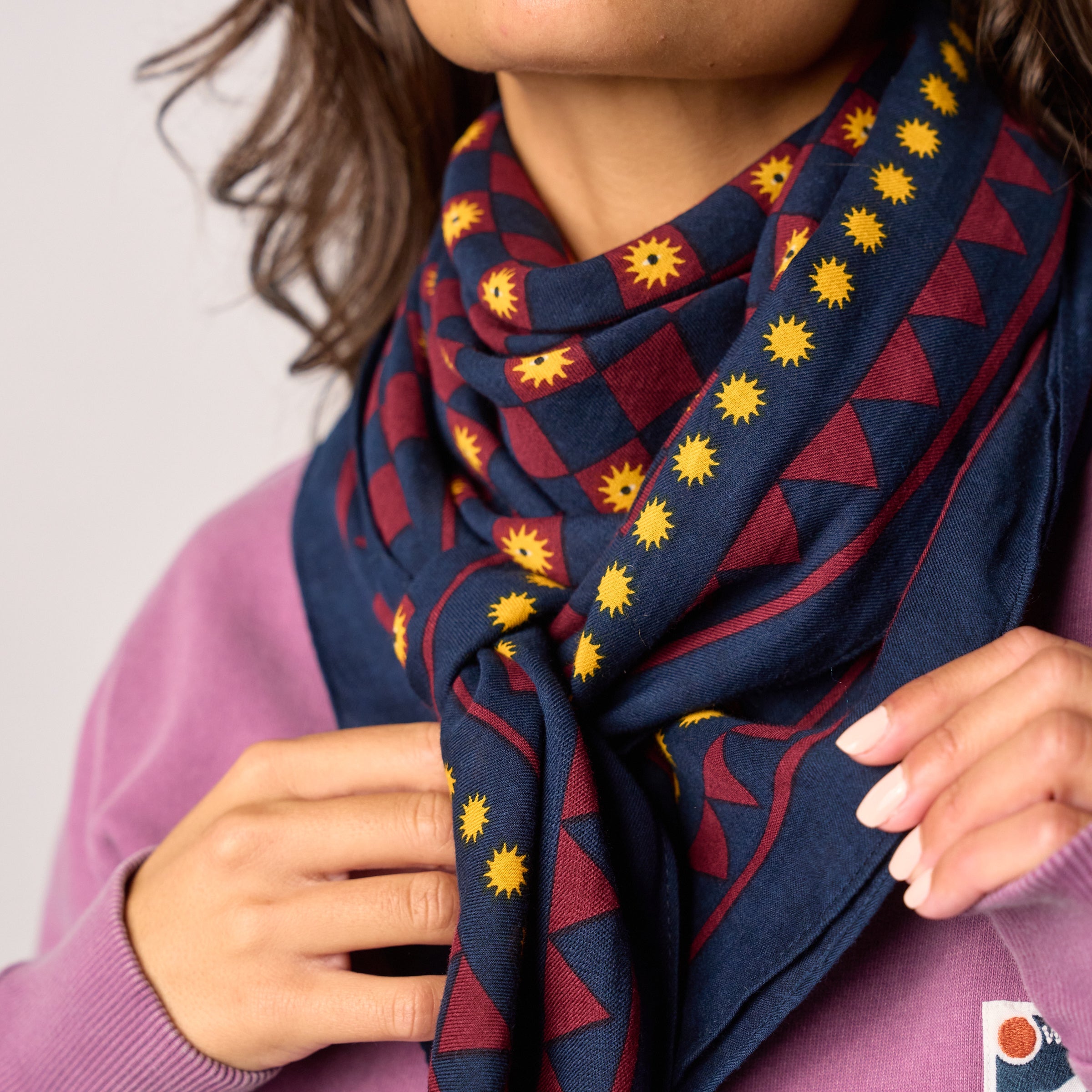 Scarf Romane - Marine