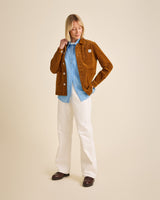 VESTE WORKER CÔTELÉ CAMEL