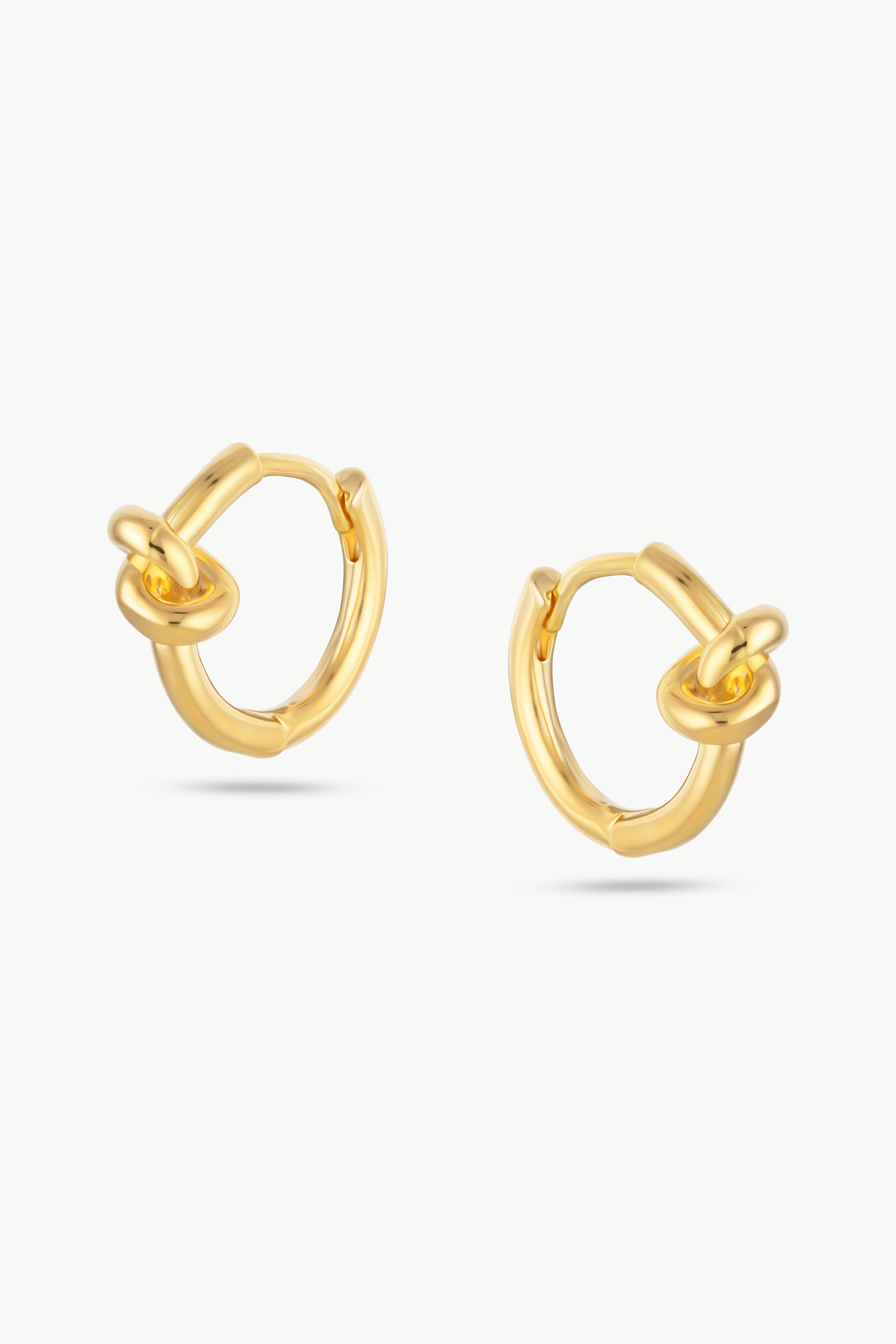 LUNA Mini - Goldene geknotete Hoops