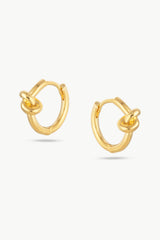 LUNA Mini - Goldene geknotete Hoops