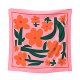 Medium Scarf PINK LAS FLORES / Capsule 100% Silk Twill
