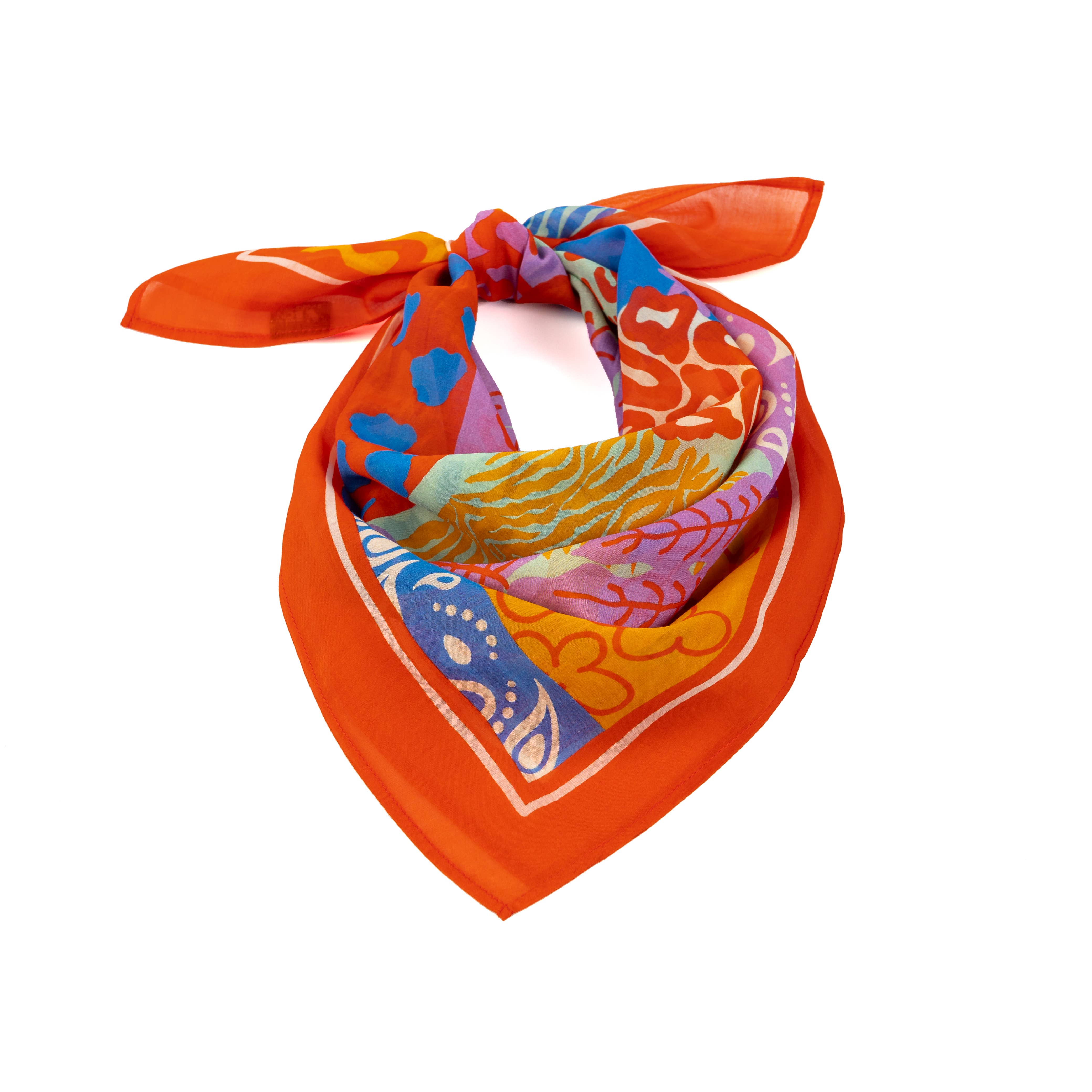 SUMMER PATCH medium scarf/Silk & Cotton