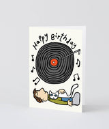 Happy Birthday Vinyl' Embossed Greetings Card