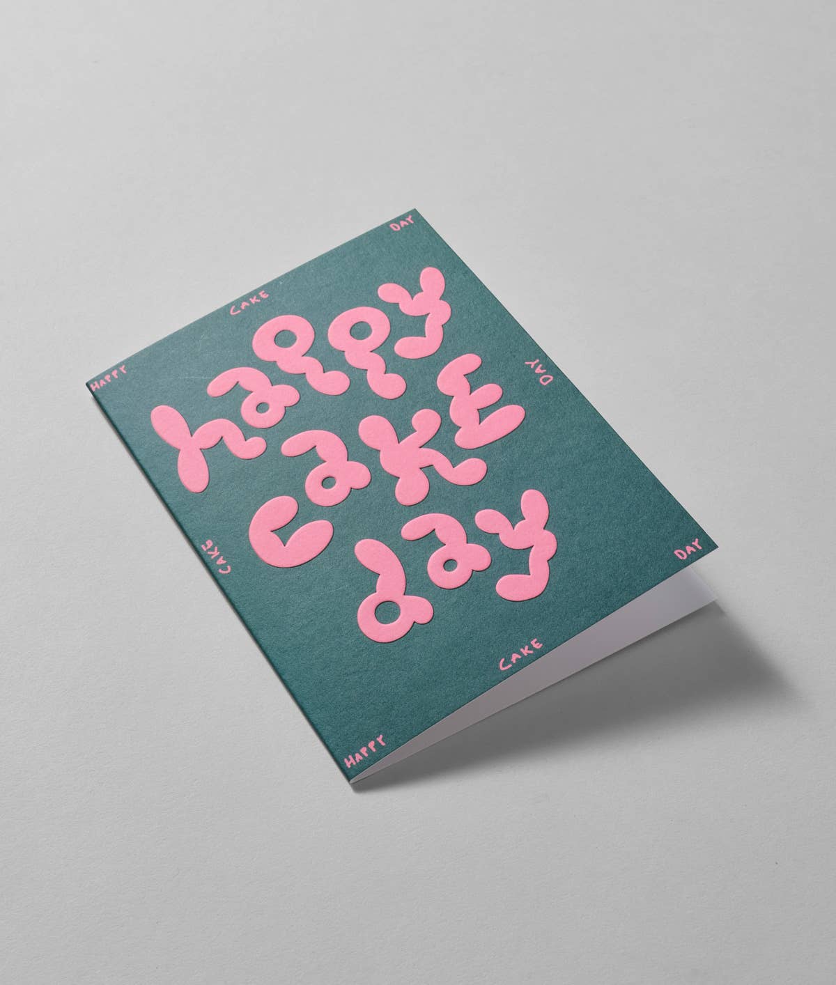 Happy Cake Day' Embossed Greetings Card