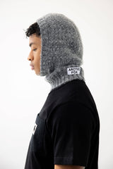 The Alpaca Balaclava Fitted Hood - Alpine Cloud