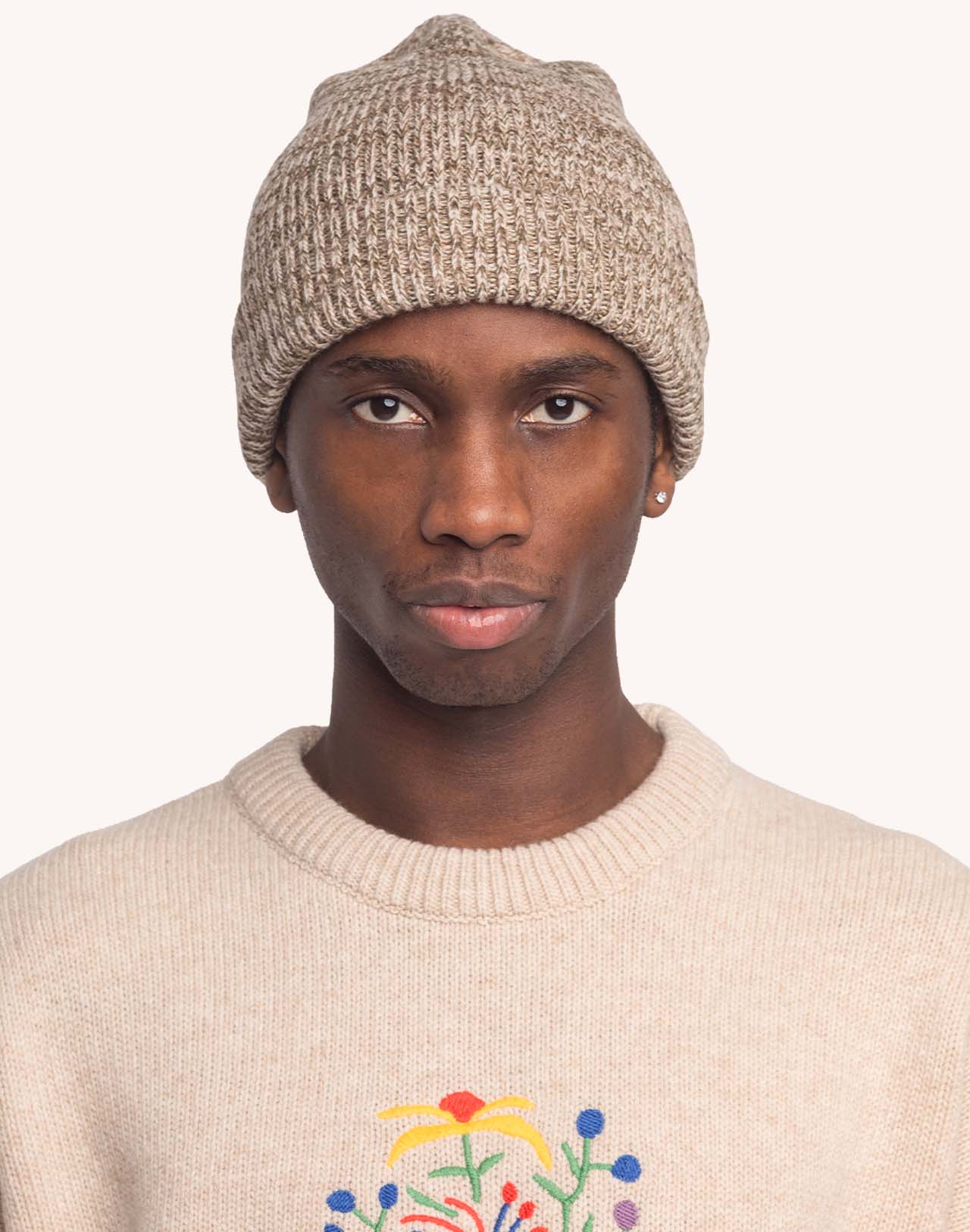 Bonnet Falco Beige-Kaki Chiné