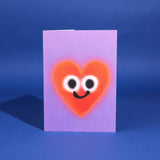 Heart Greetings Card by Jon Burgerman