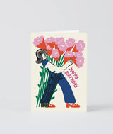 Happy Birthday Flower Bouquet' Greetings Card
