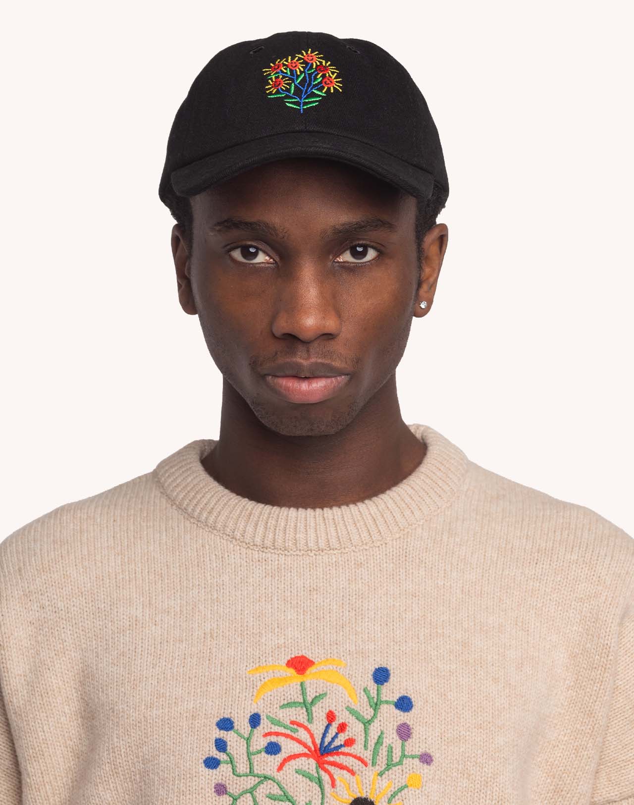 Casquette Six Panel Blossom Yourself Denim Noir