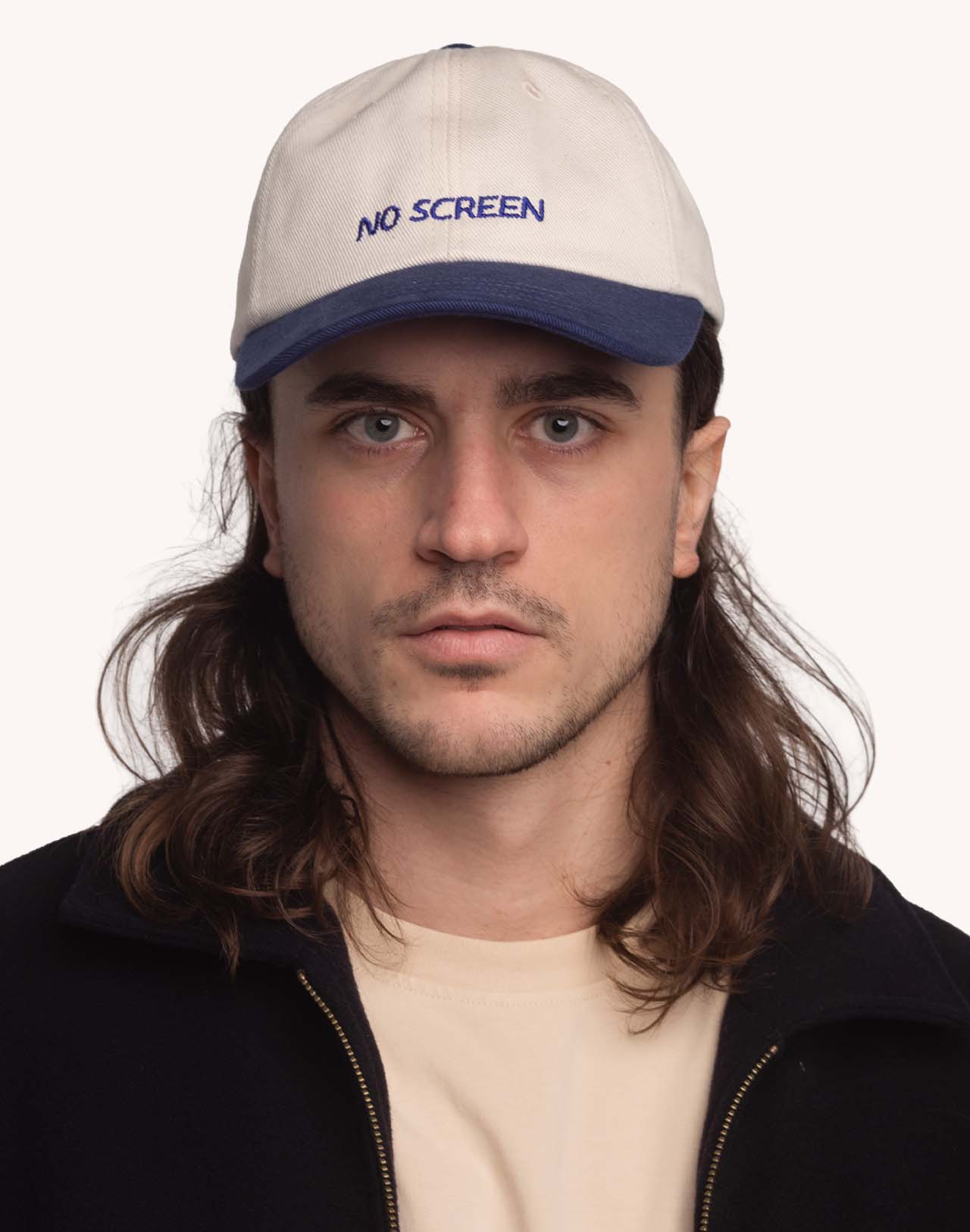 Casquette Six Panel Just Sky Écru & Bleu Outremer