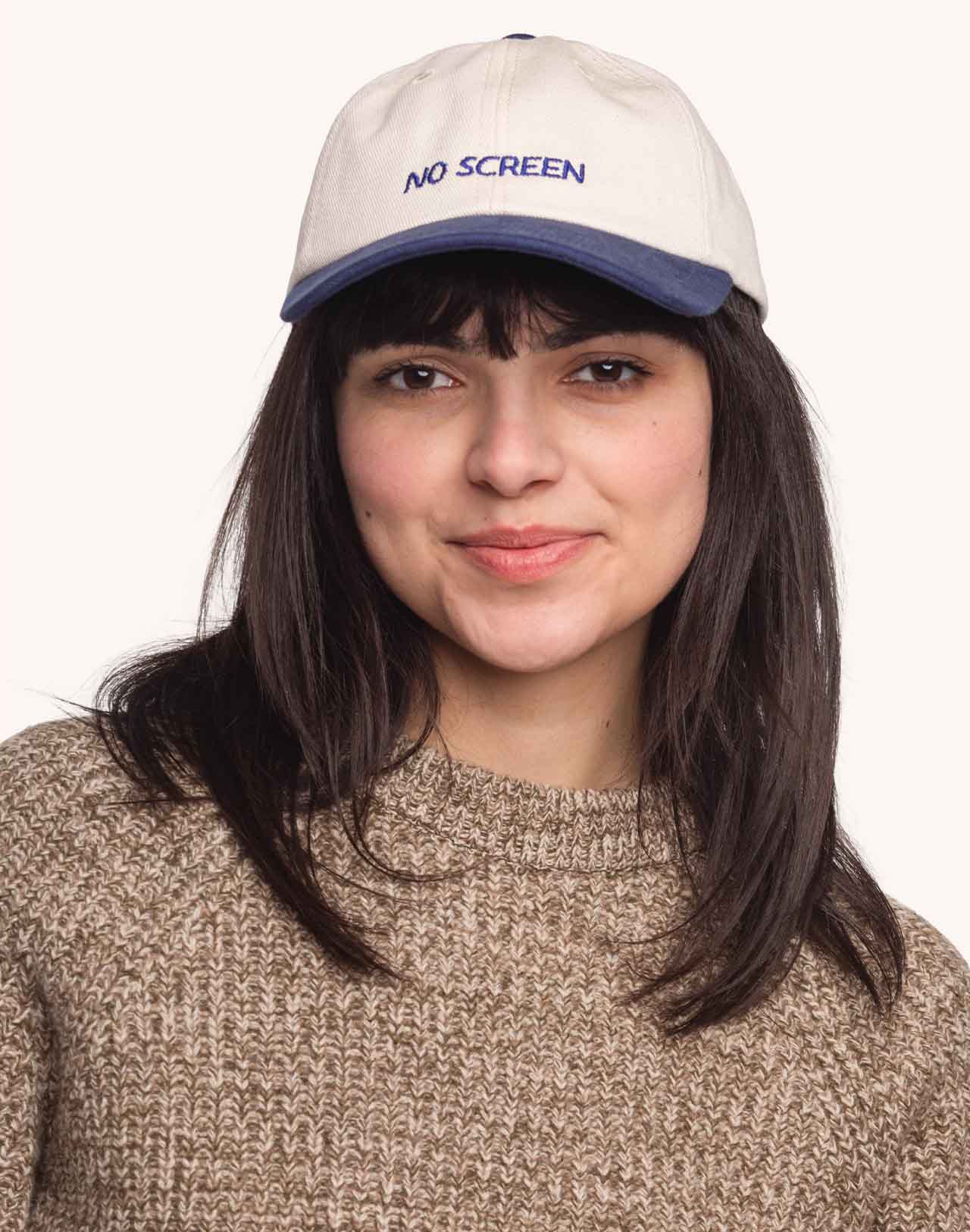 Casquette Six Panel Just Sky Écru & Bleu Outremer