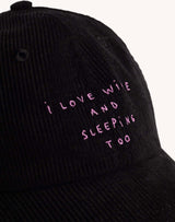 Casquette Six Panel Wine And Sleep Noir