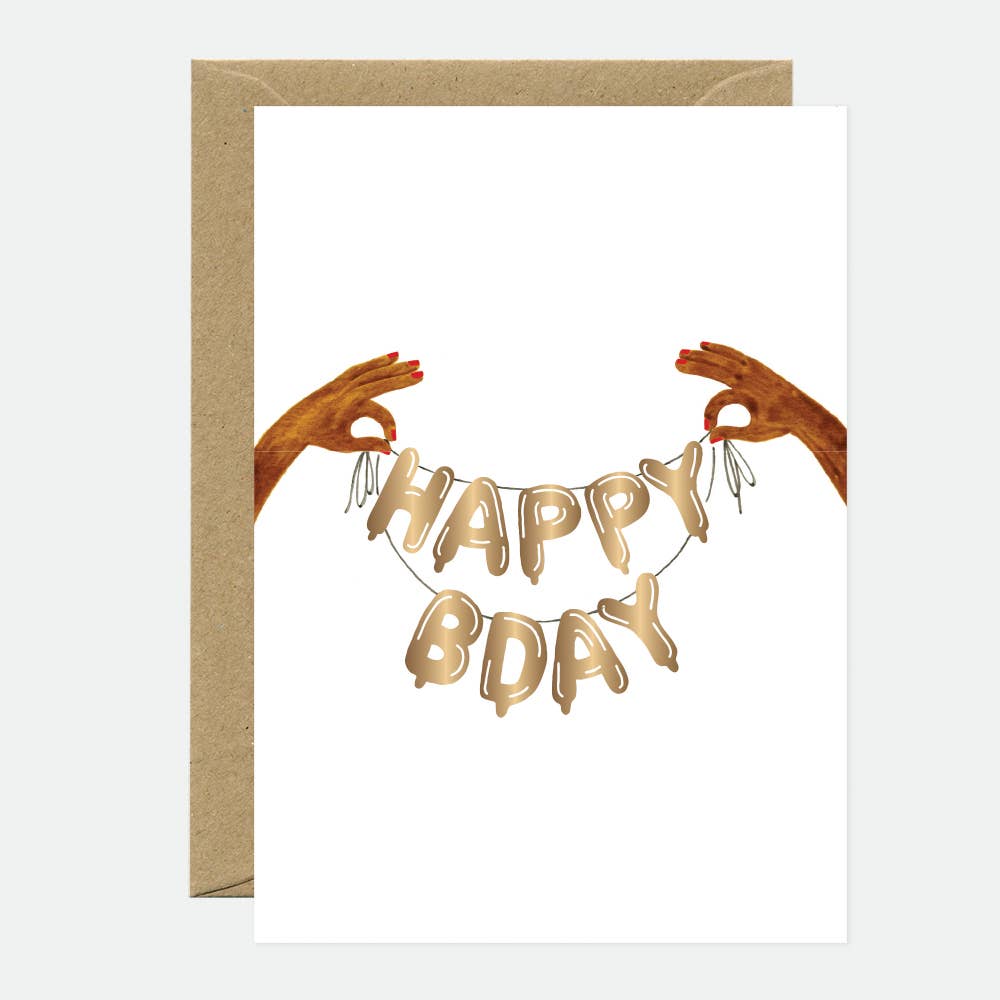 Gold Happy Bday
