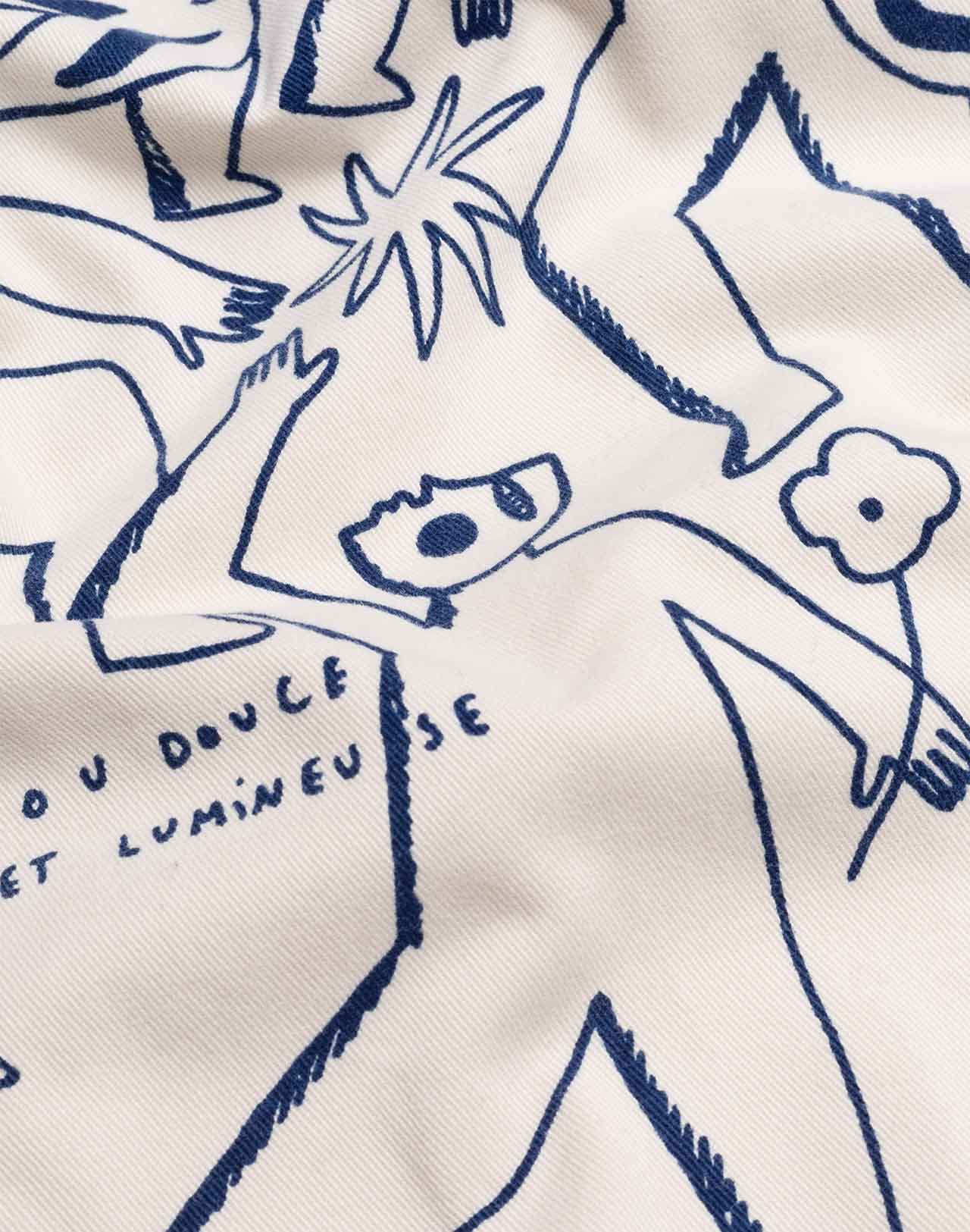 Chemise Decré Life Dance Beige et Bleu