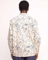 Chemise Decré Life Dance Beige et Bleu