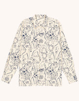Chemise Decré Life Dance Beige et Bleu