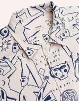 Chemise Decré Life Dance Beige et Bleu