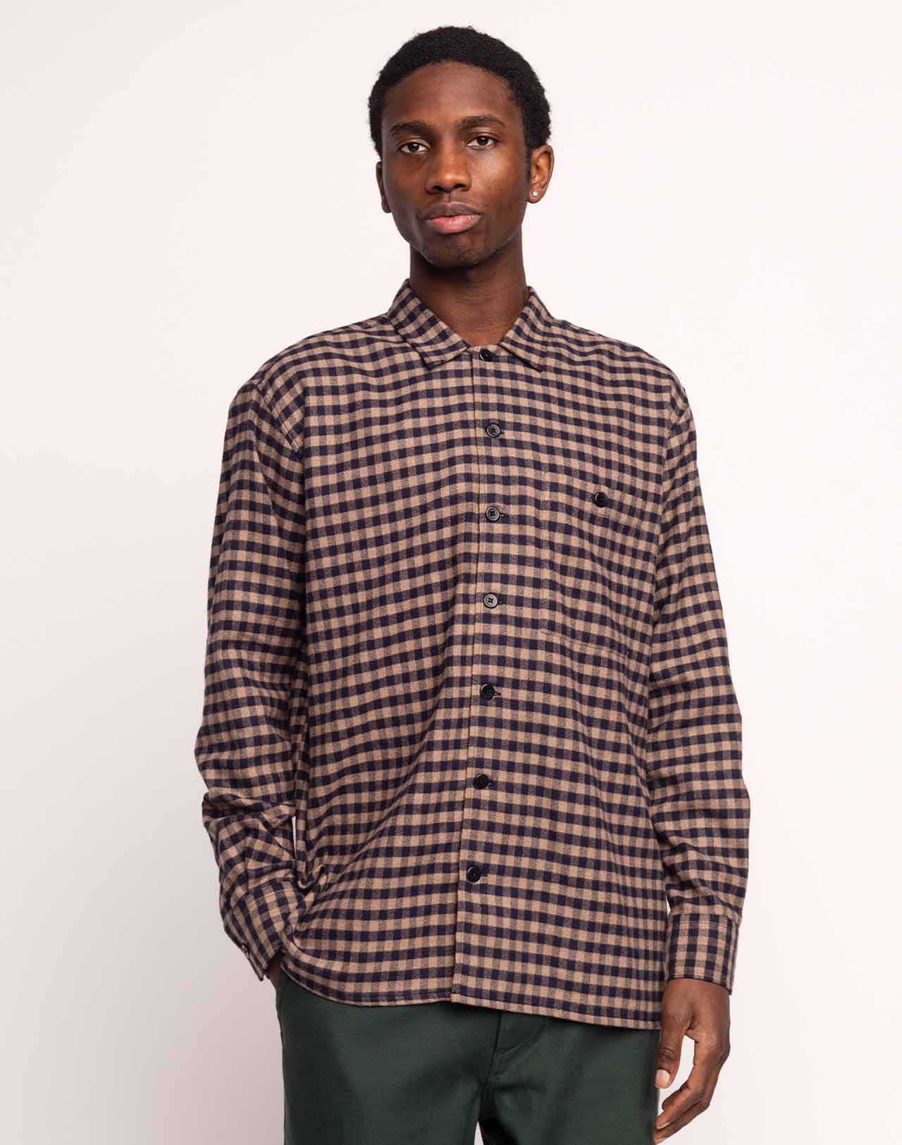 Chemise Decré Wick Marron et Bleu