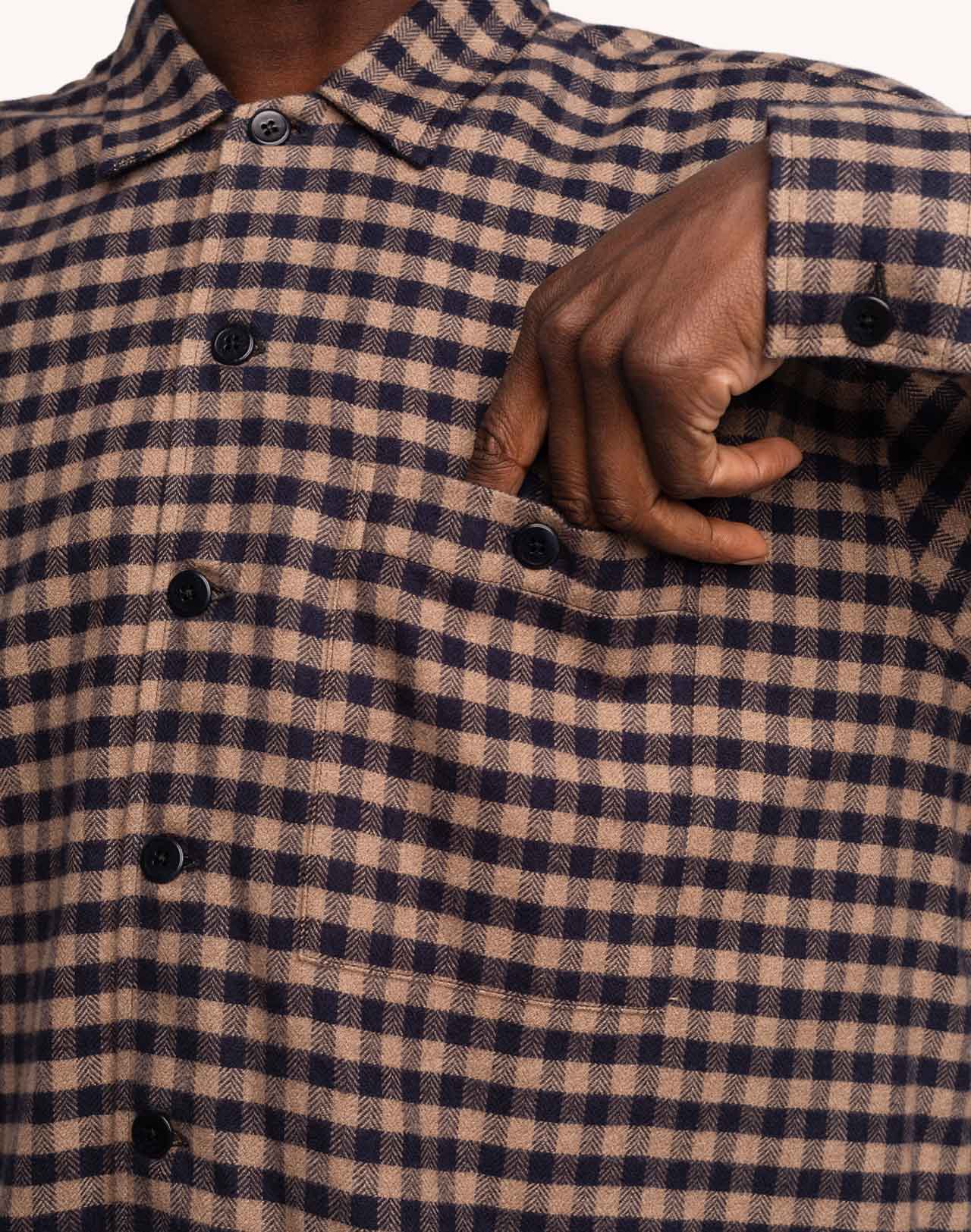 Chemise Decré Wick Marron et Bleu