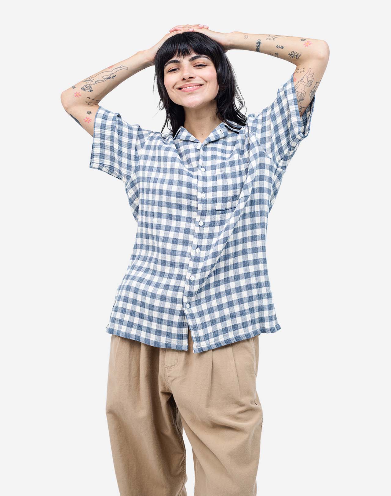 Blue Grey Aloha Piknik Shirt