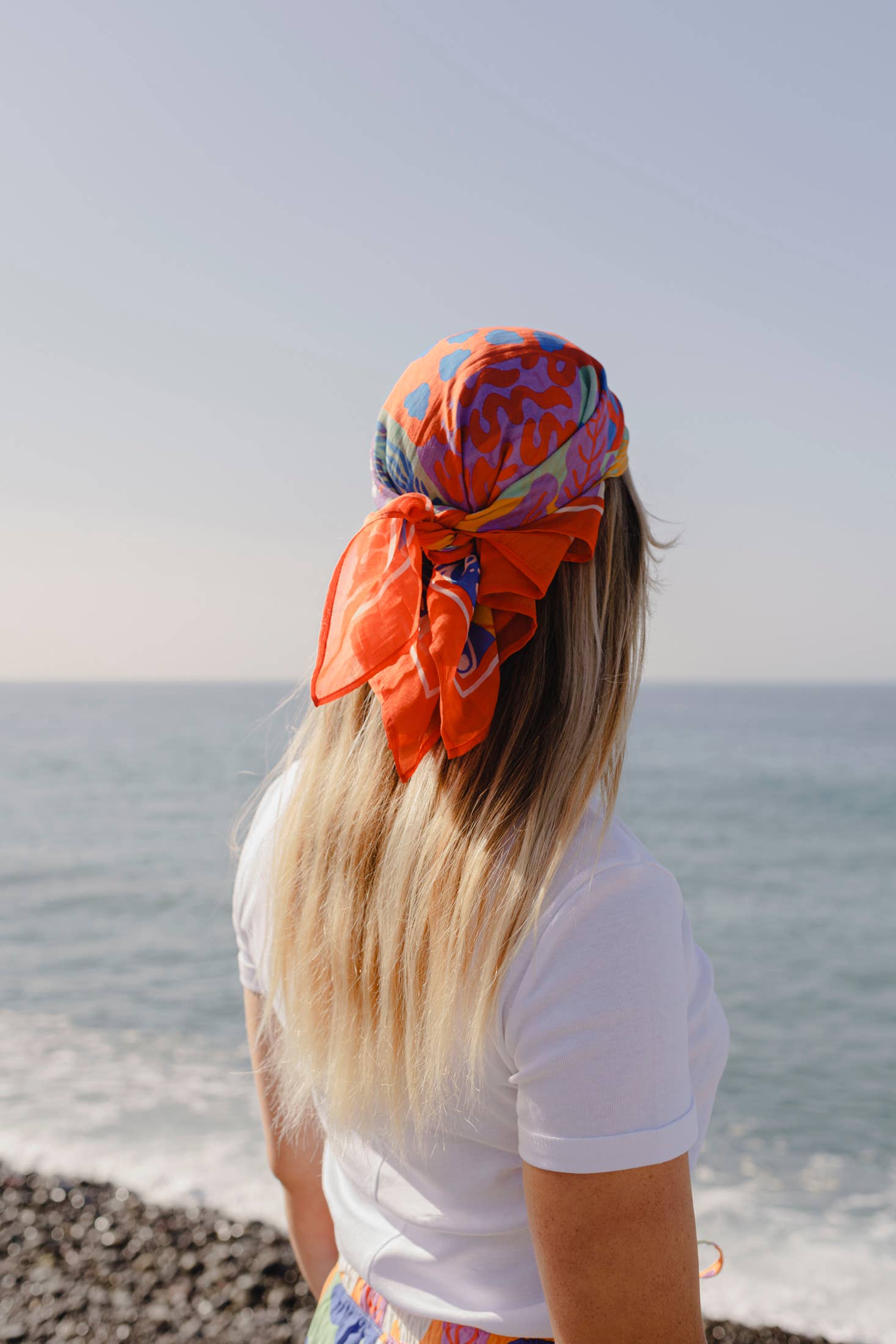 SUMMER PATCH medium scarf/Silk & Cotton