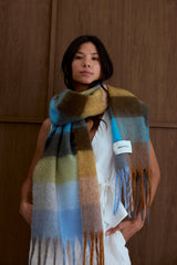The Reykjavik Scarf - 100% Recycled - Blue/Orange - AW25