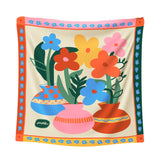 Medium scarf HOME FLOWER / Capsule 100% Silk twill