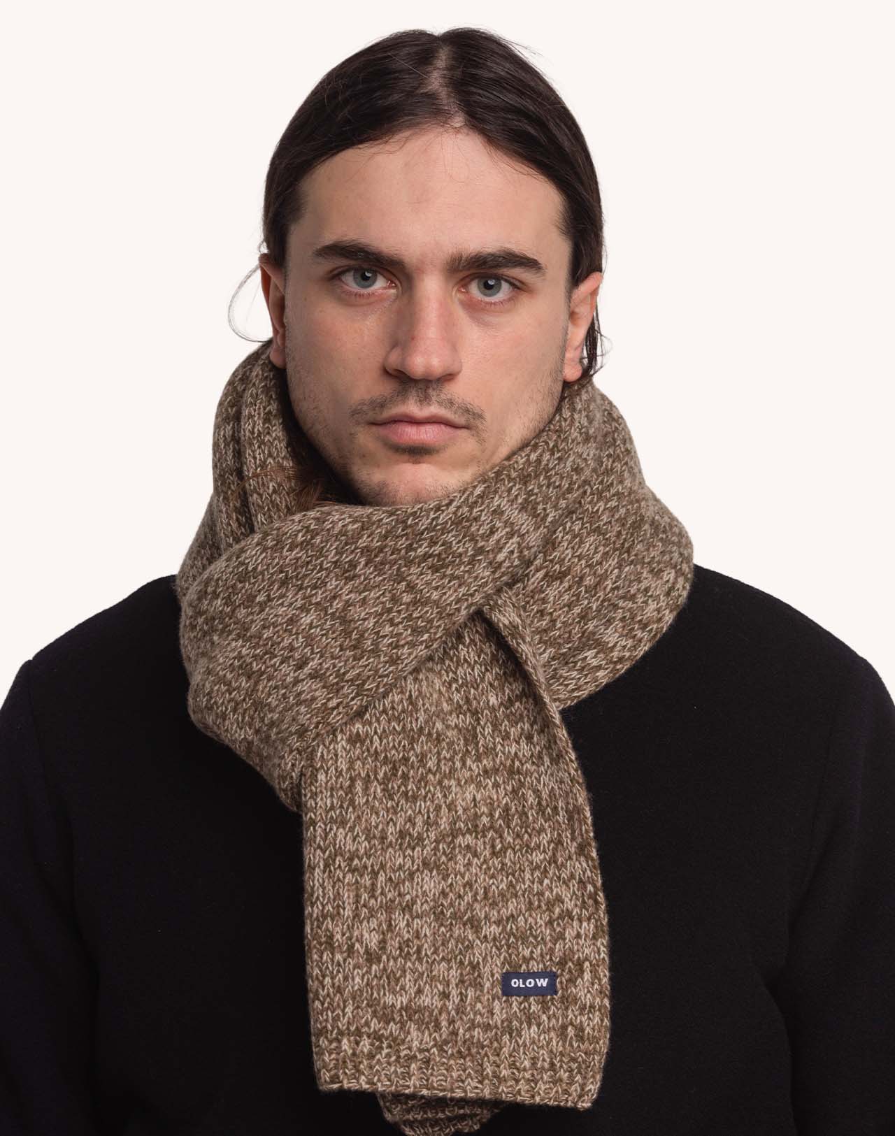 Écharpe Horn Beige-Kaki Chiné