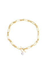 Molten Chunky Chain Pearl Necklace
