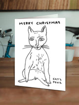 David Shrigley Lustige Weihnachtskarte, Katzenpenis