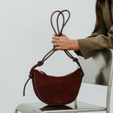 Half Moon - Suede Burgundy