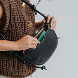 Mini Half Moon - Nappa Black