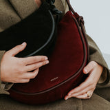 Half Moon - Suede Burgundy