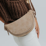 Mini Half Moon - Suede Burgundy