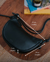 Mini Half Moon - Nappa Black