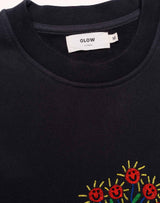Sweat Happy Flower Noir Carbone