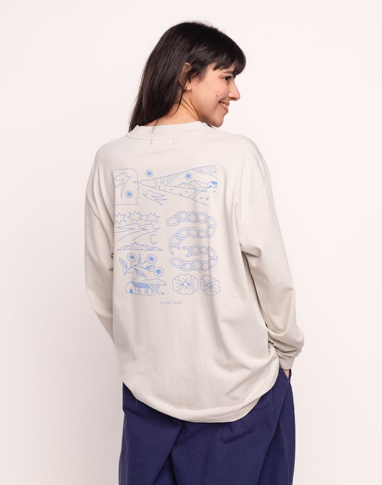 T-Shirt Manches longues Awake Gris Perle