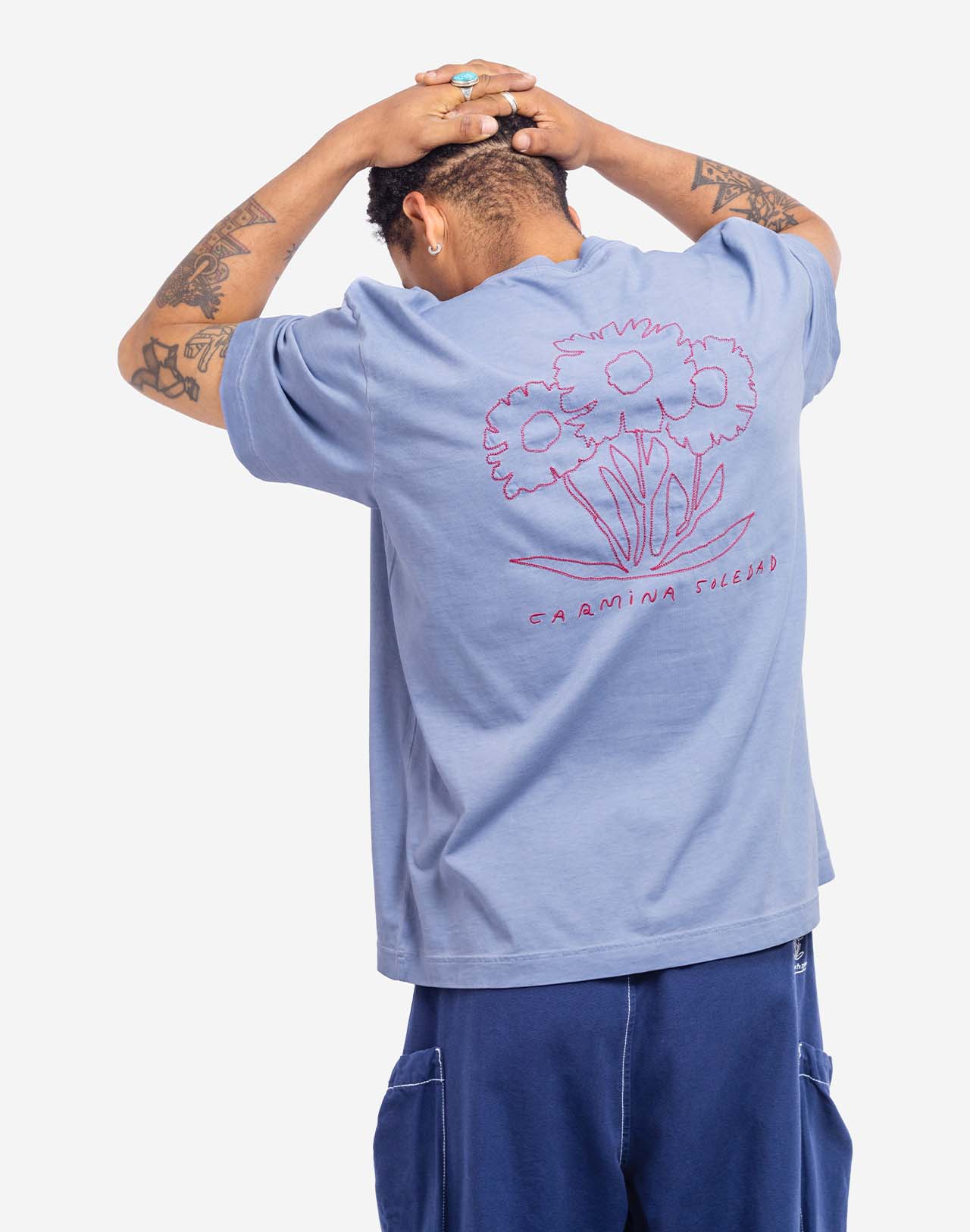 T-shirt zure blue Carmina