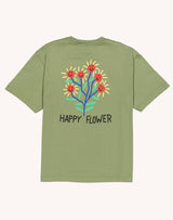 T-Shirt Happy Flower Vert Sauge