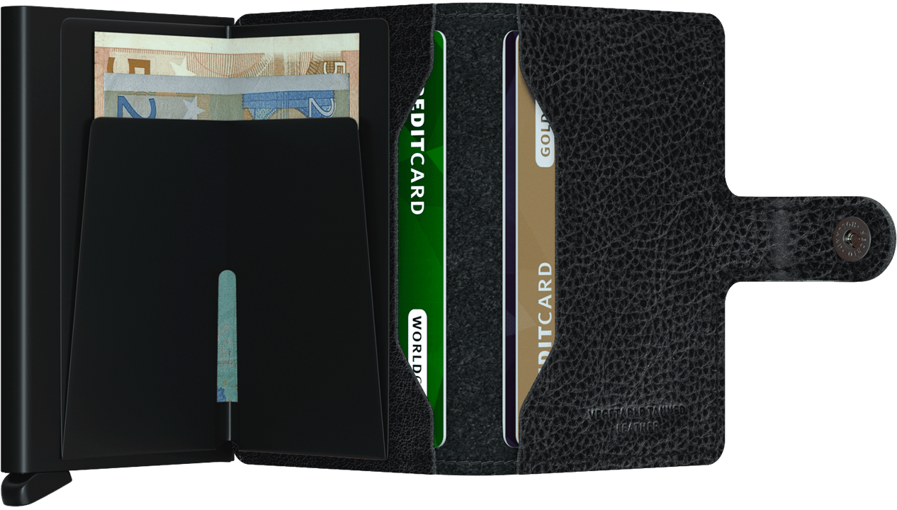 Miniwallet Vegetable Tanned Black -  Black